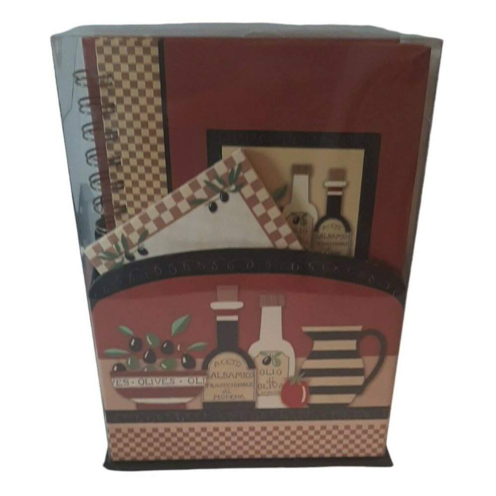 4 Piece Recipe Collection Notebook Keeper Notes Gift Boxed Journal Organizer